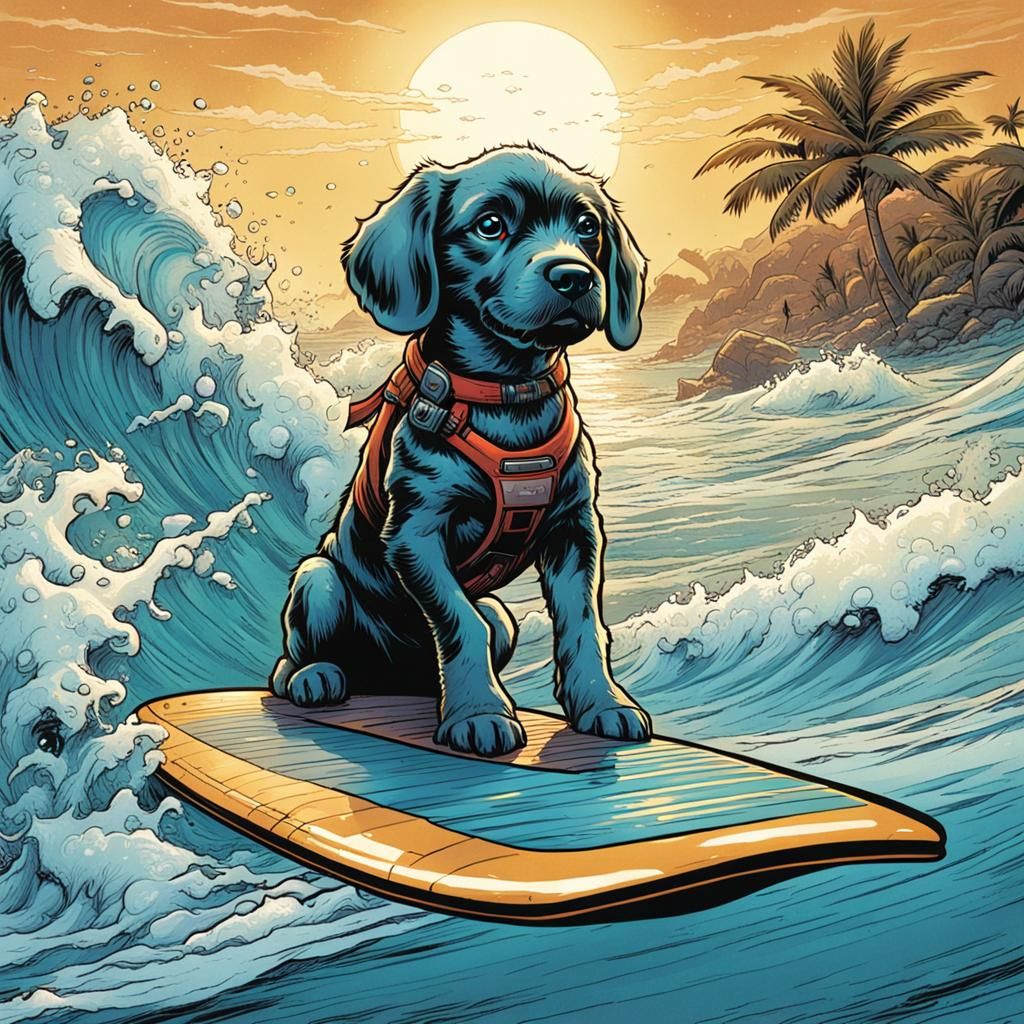 Puppy Surfing: Comic Book Art by Brooks and Mumford