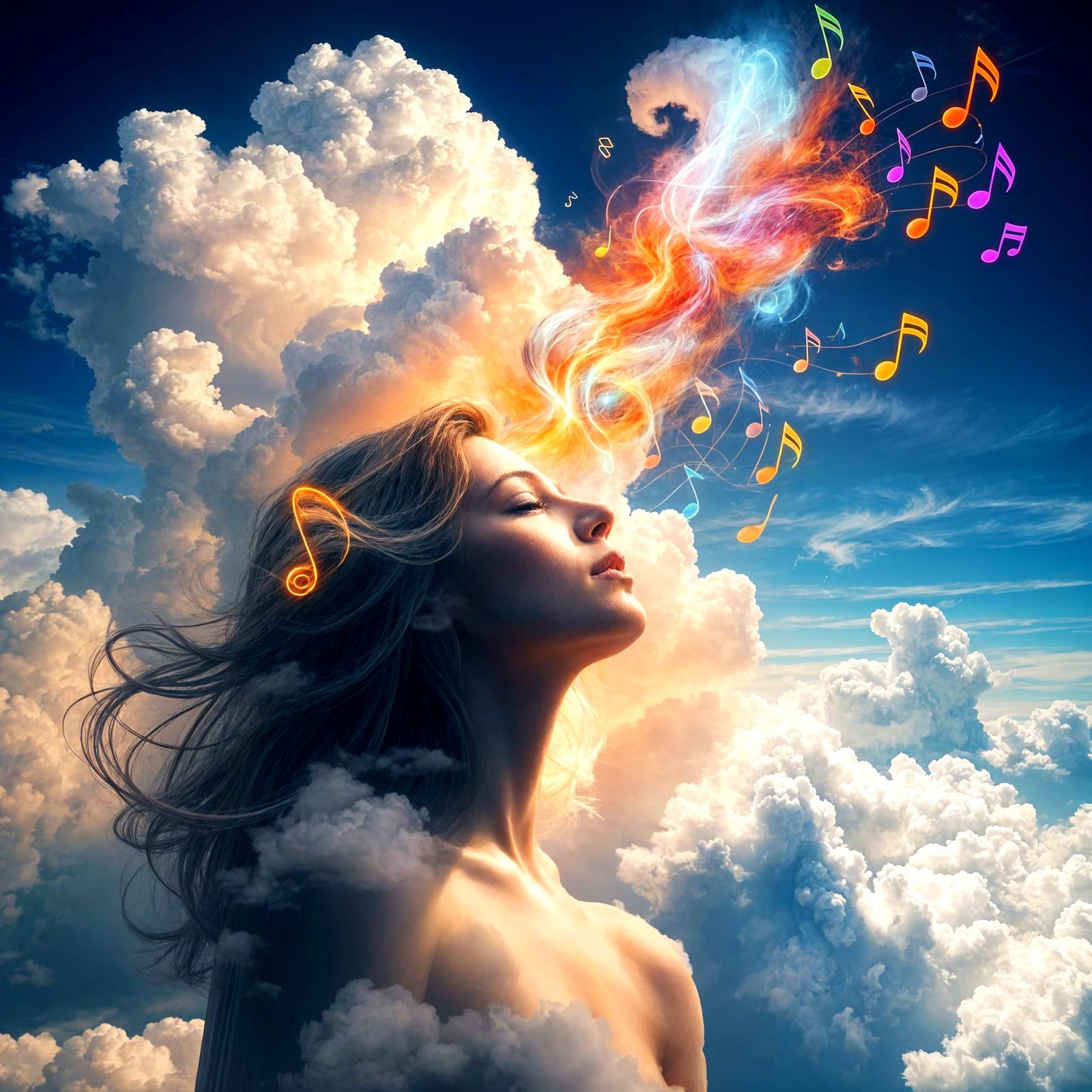 Surreal Symphony of Clouds and Music