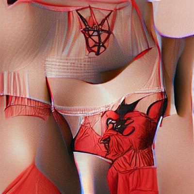 Provocative Satan Lingerie AI Image