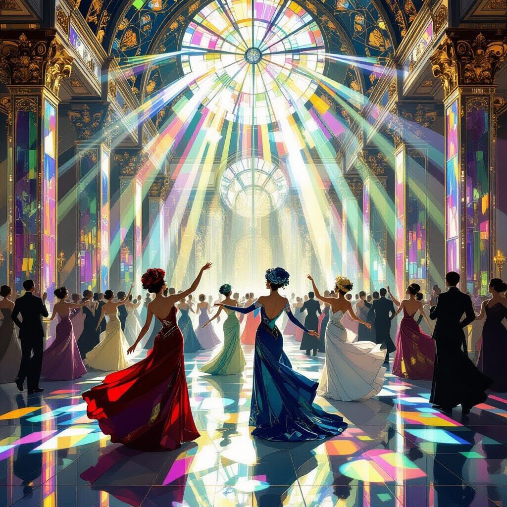 Crystal Palace Ballroom Dance in Art Nouveau Style