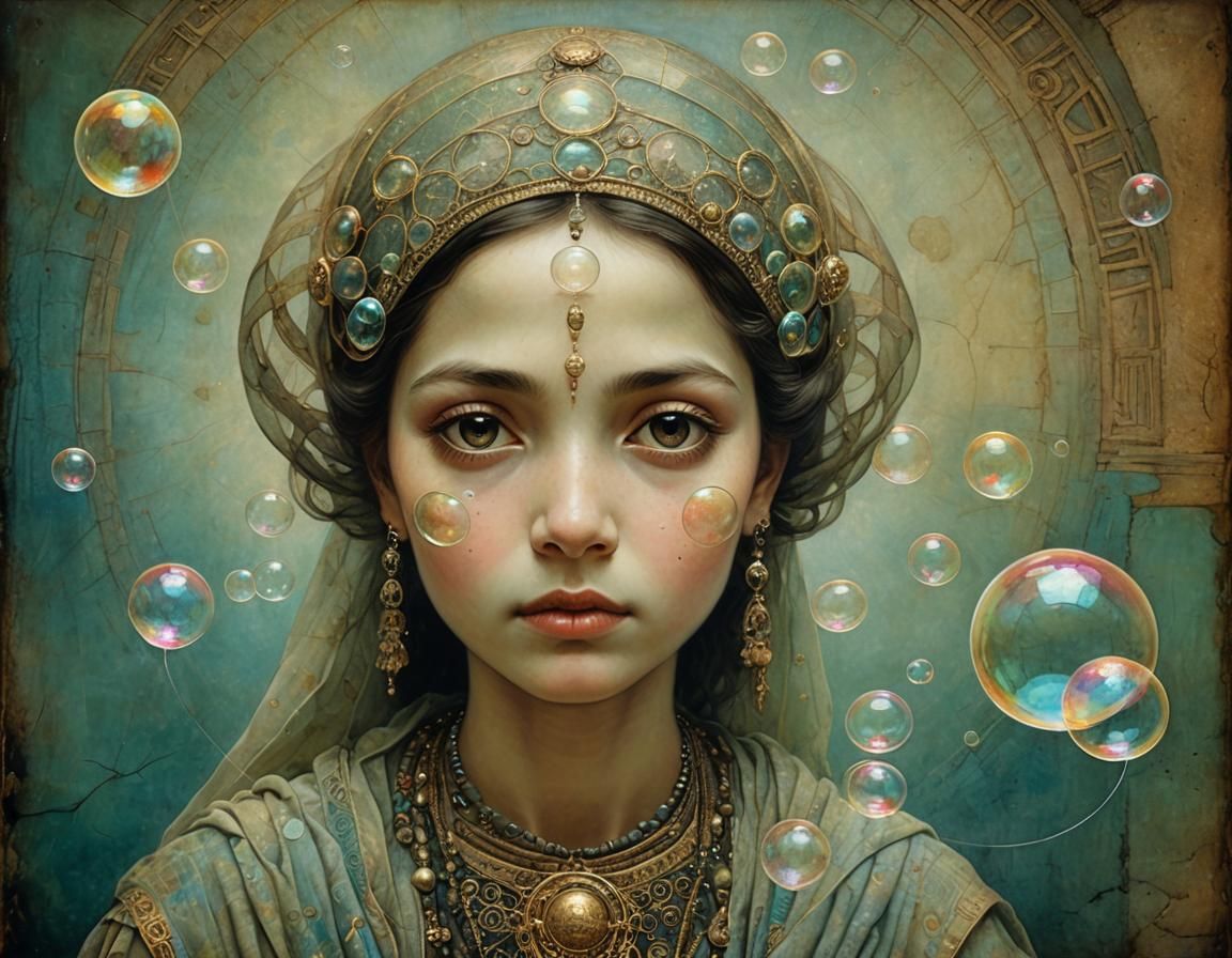 Ethereal Soap Bubbles Inspired by Ancient Portraits