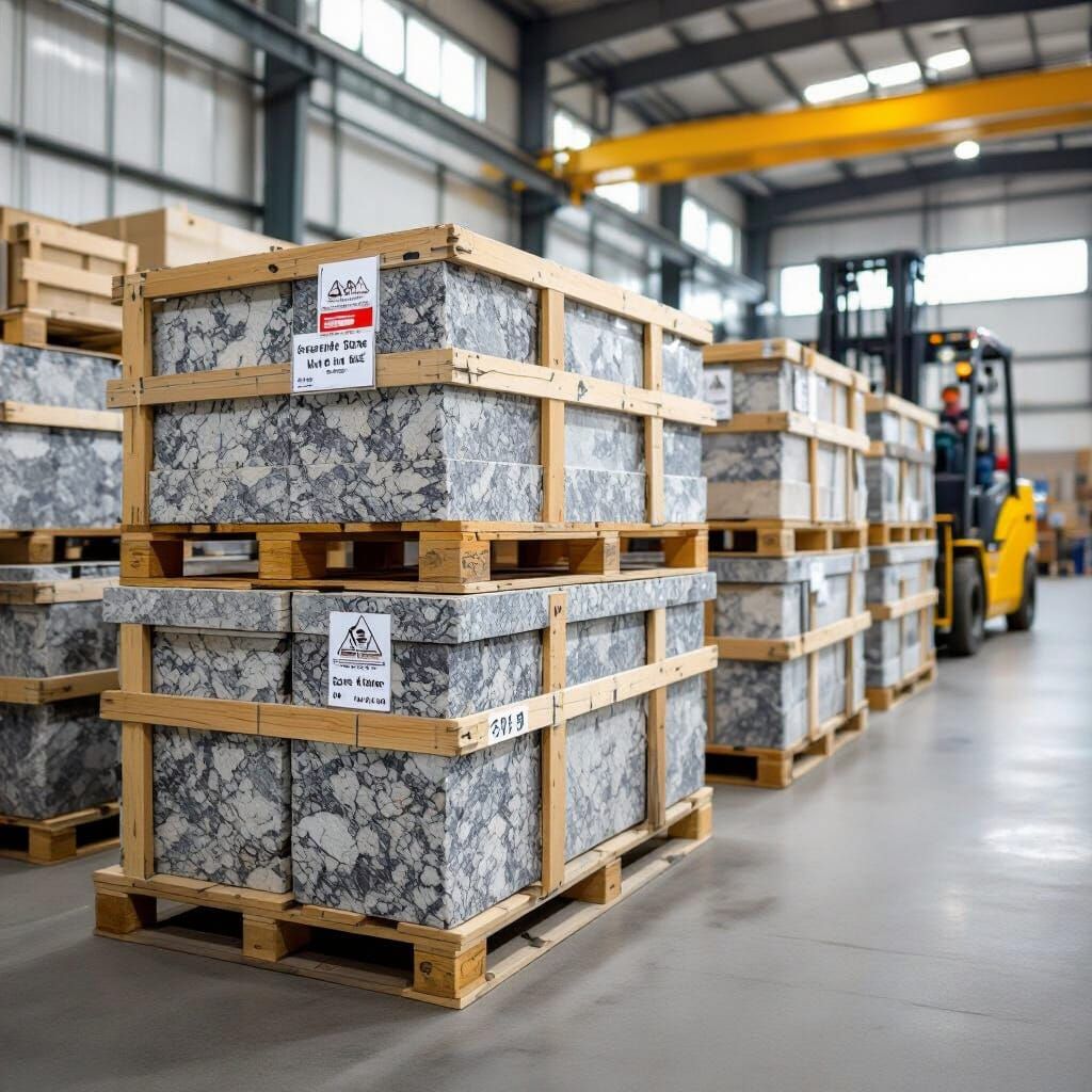 Granite Stone Slabs Packed for Export