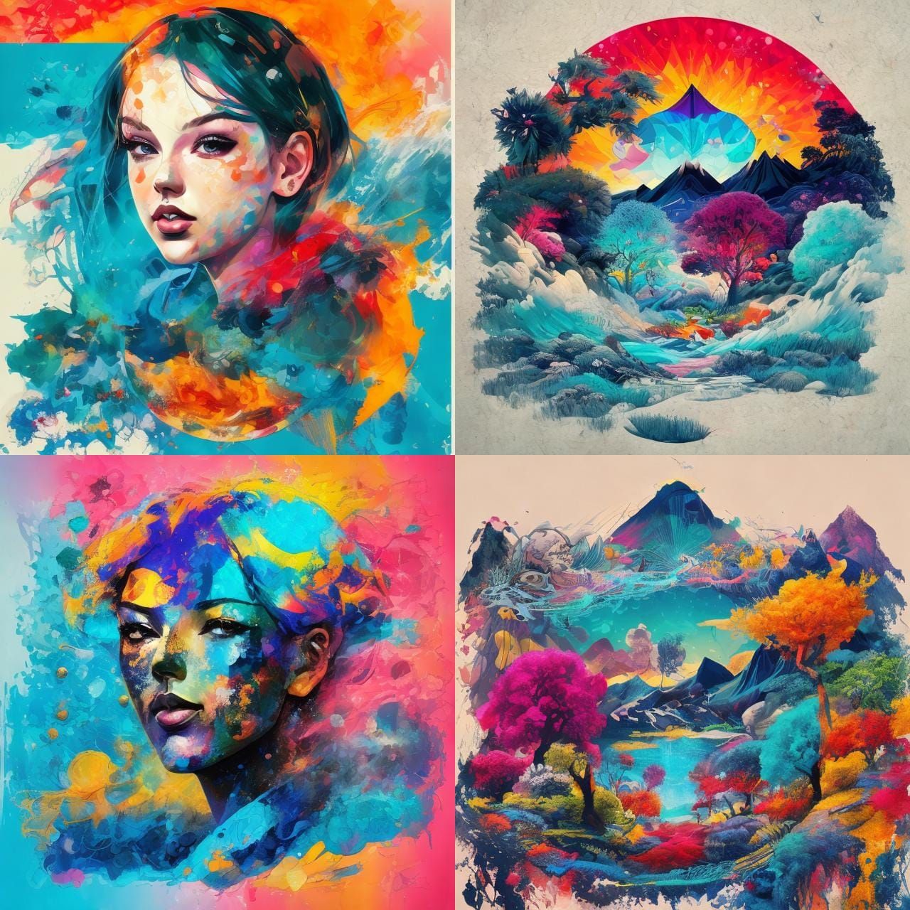 Travis Kelce and Taylor Swift as Pop Art