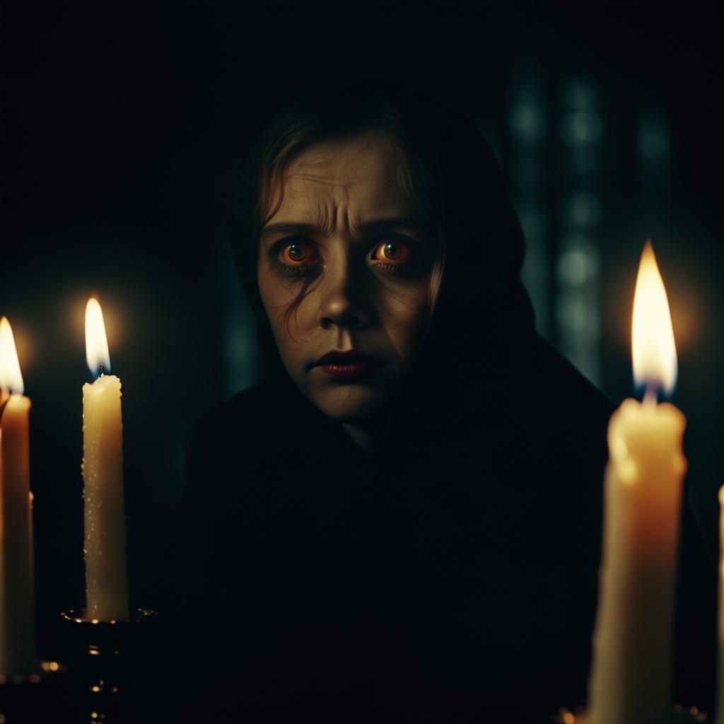Terrifying Horror Scene with Ominous Eyes