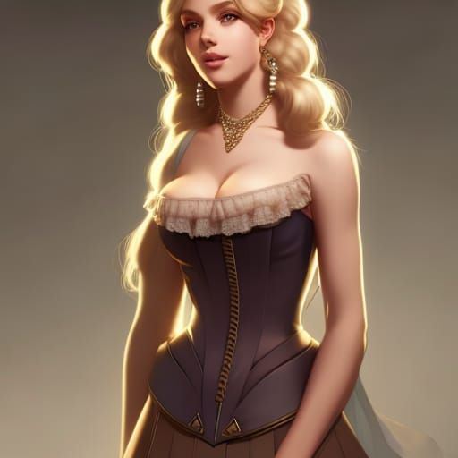 Victorian Girl Portrait in Dynamic Lighting