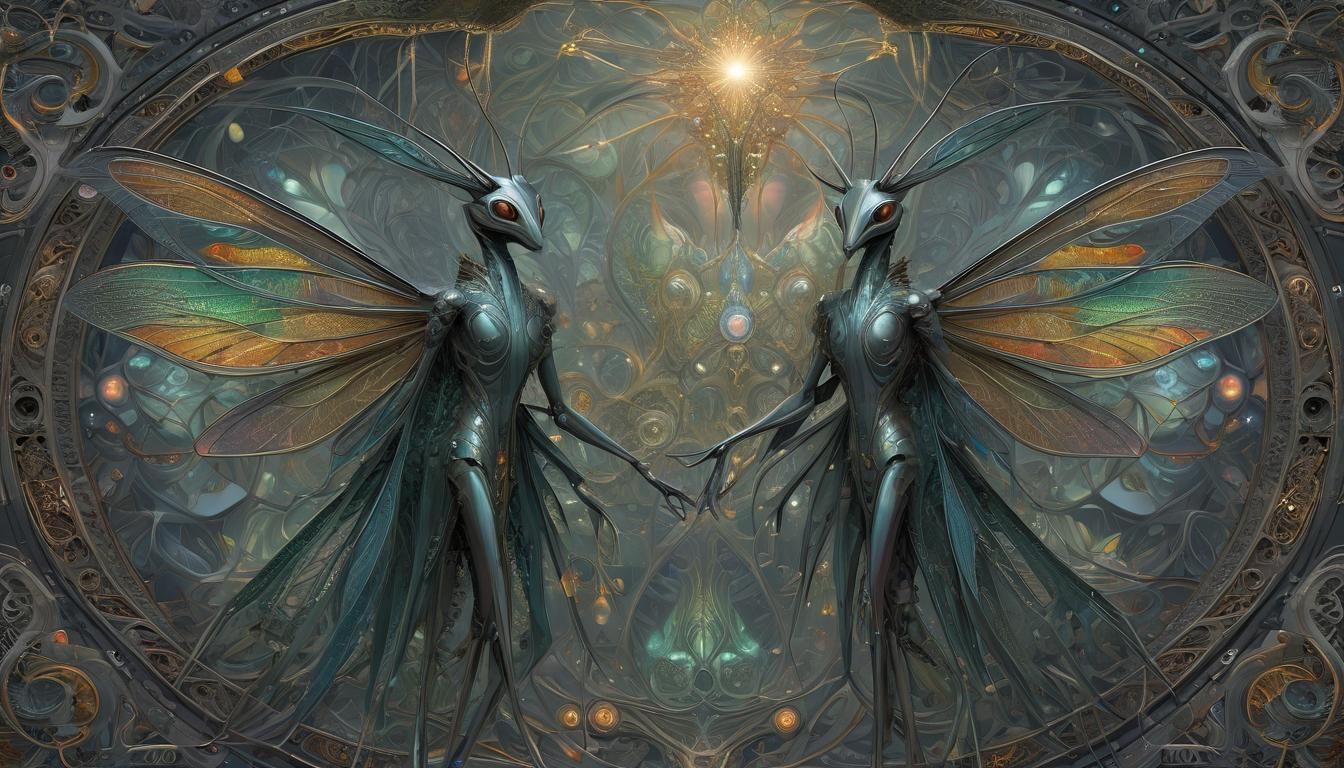 Ethereal Beings with Blazing Bodies and Wings