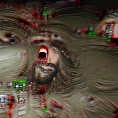 Horrific Distorted Jesus in 8K Resolution