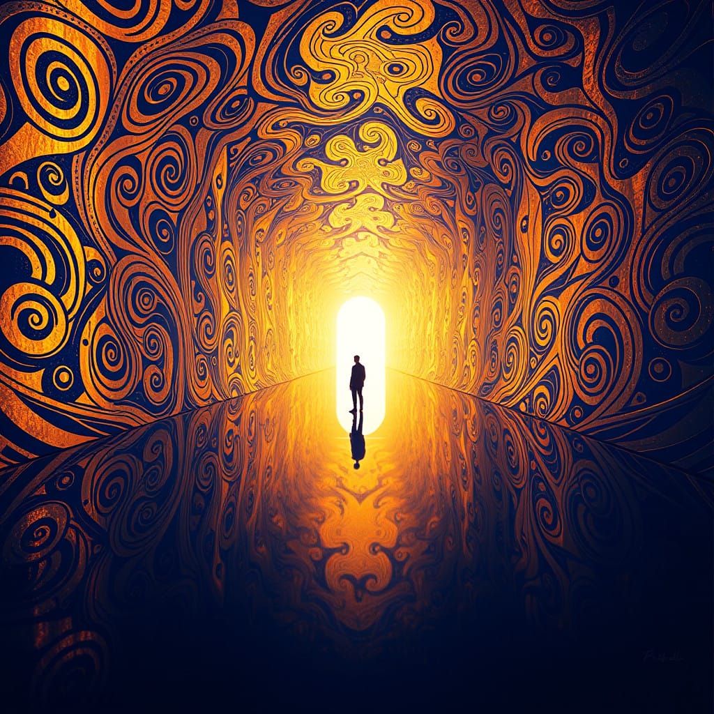 Ethereal Labyrinth in Infinite Reflection