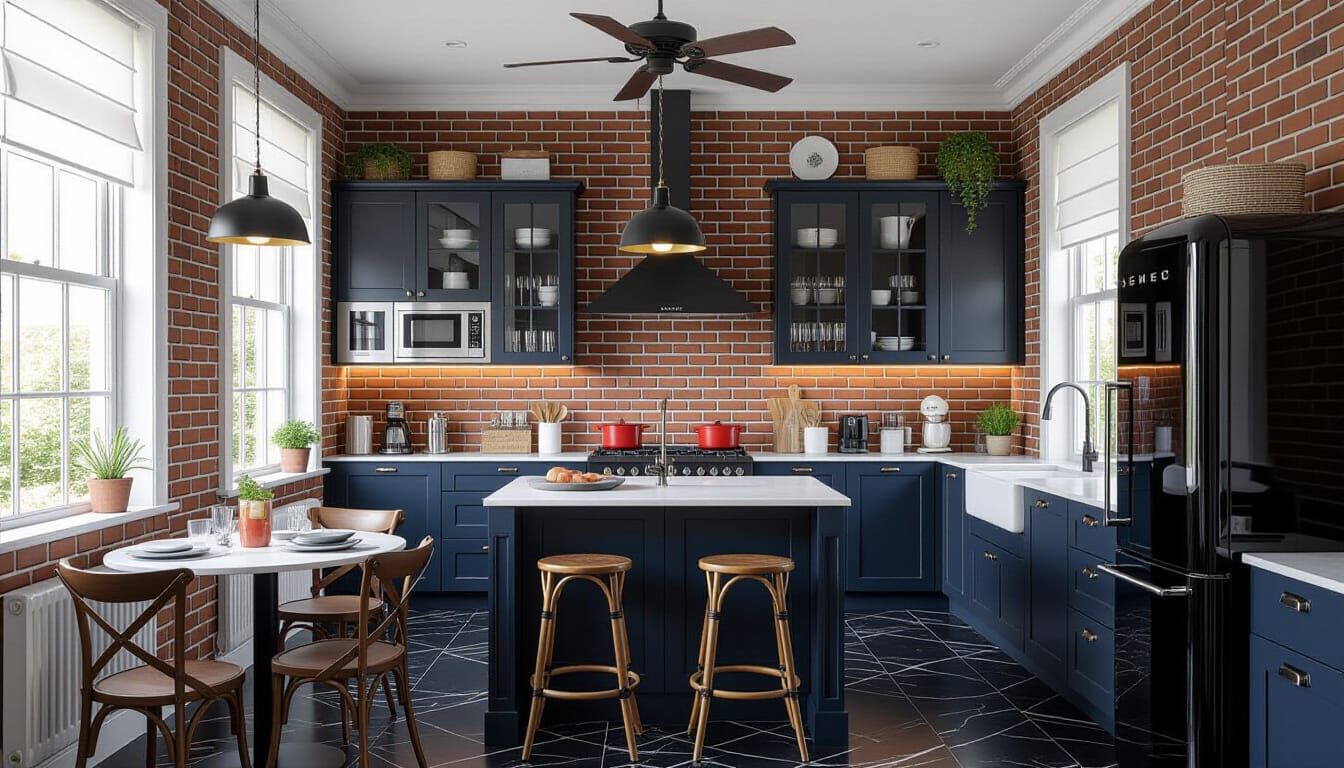 Victorian Kitchen with Modern Appliances