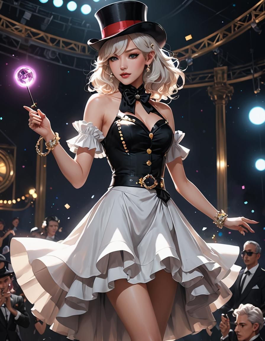 Electro Swing Singer in Ringmaster Suit, 3D Anime Art