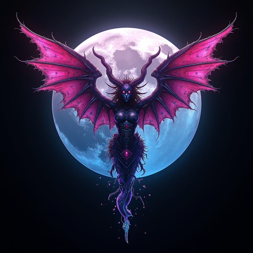 Transgender Demonic Emblem with Tribal Tattoo Designs