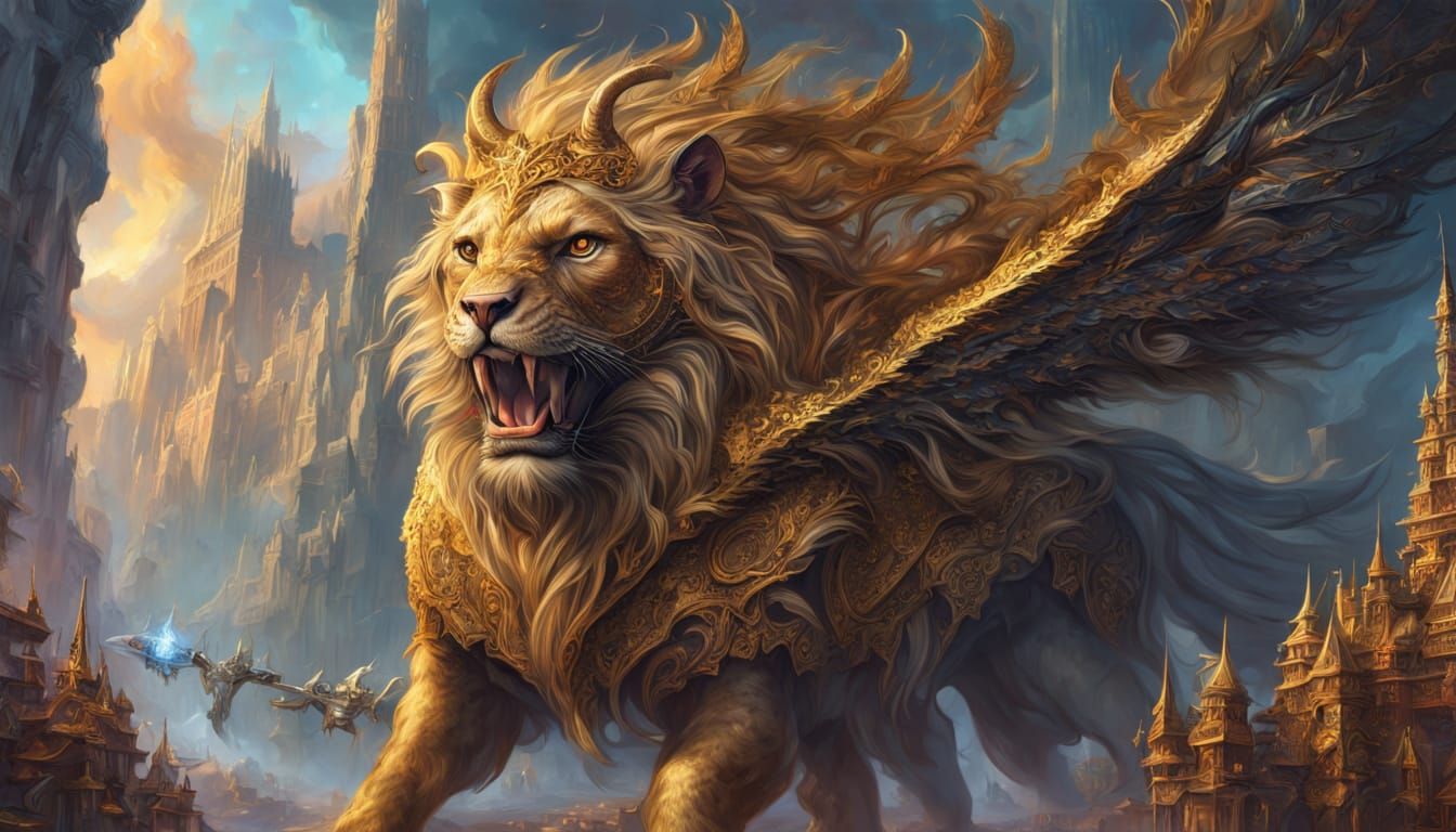 Gods Battle in Surreal Dreamscape