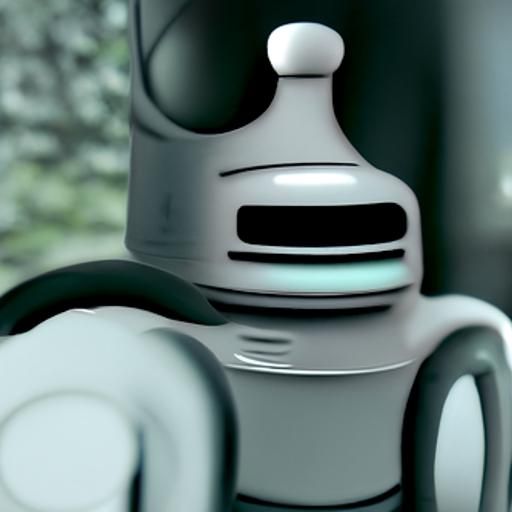 Detailed 8K Render of Bender Character