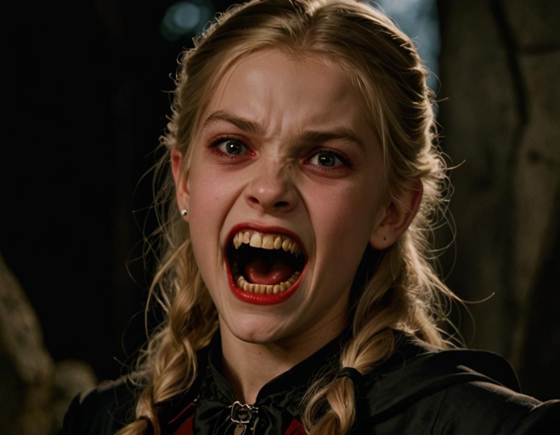 Young Vampire Girl Unleashes Fury
