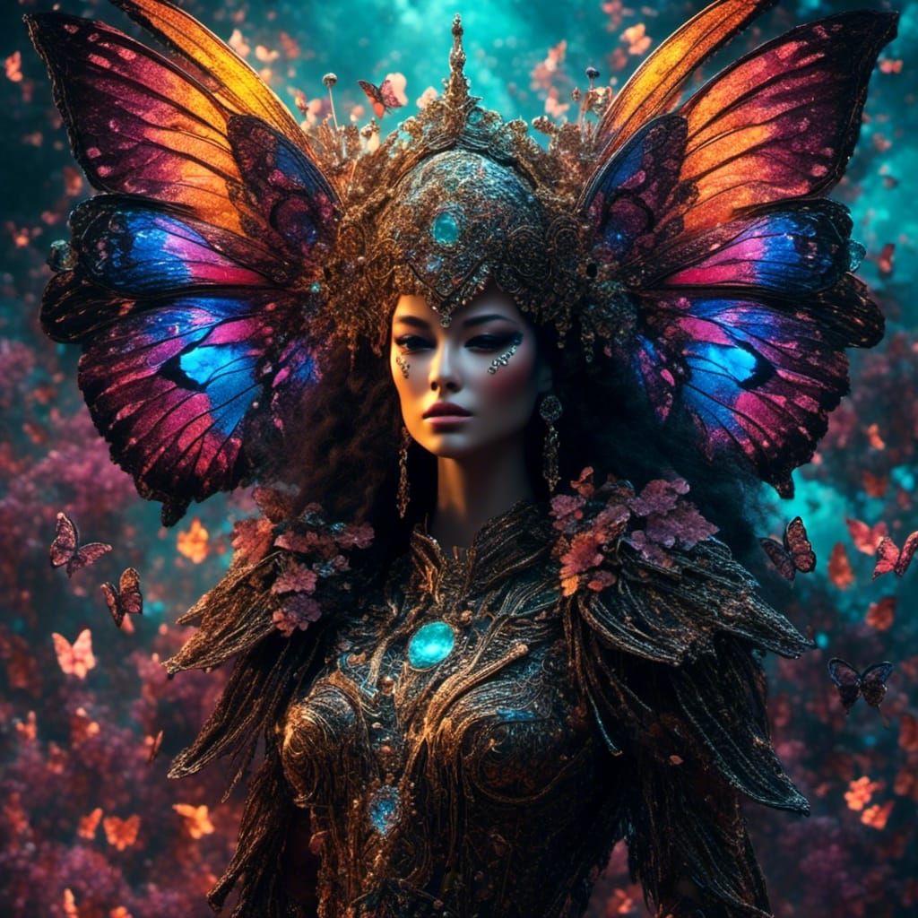 Grim Reaper Faerie with Aurora Wings