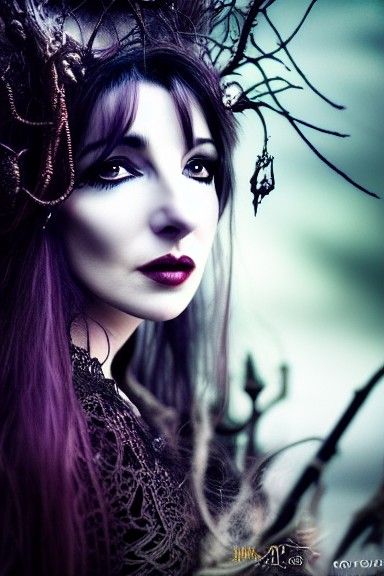 Twilight Goddess in Leather and Lace