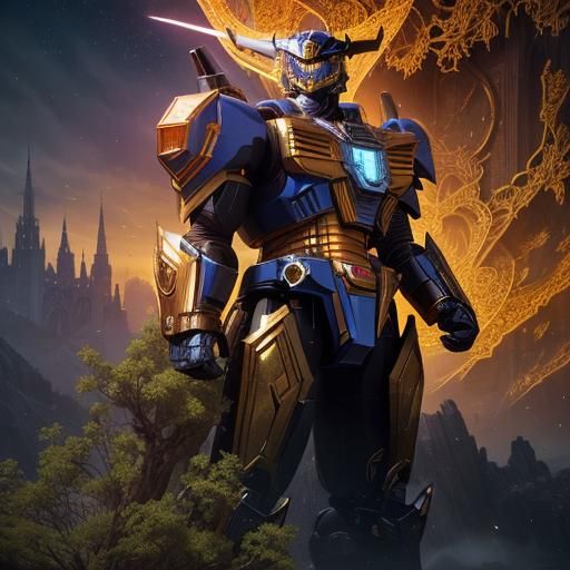 Detailed Megazord Matte Painting in 8K