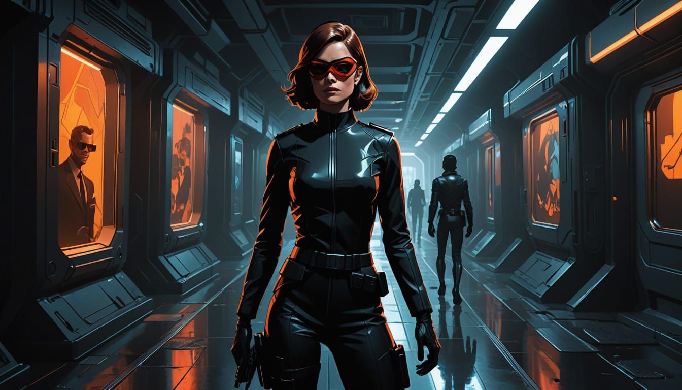 Secret Agent Snares in a Retro Comic Book Style