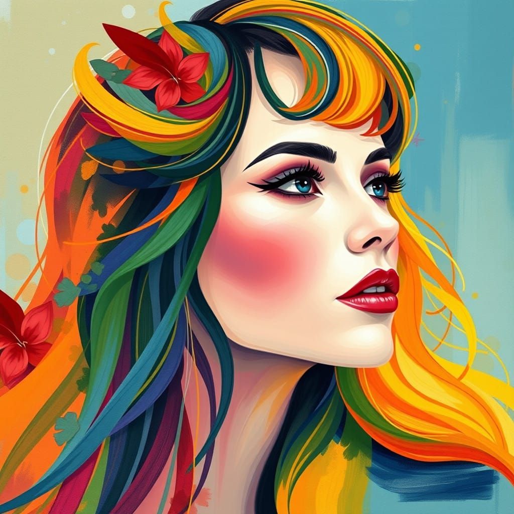 Vibrant Abstract Art Unfolds in a Kaleidoscope of Colors