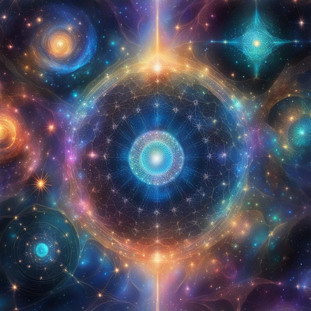 Pleiades Star Cluster: Holographic Cosmic Illustration