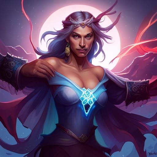 Sorceress Portrait in Hyperrealistic Art Style