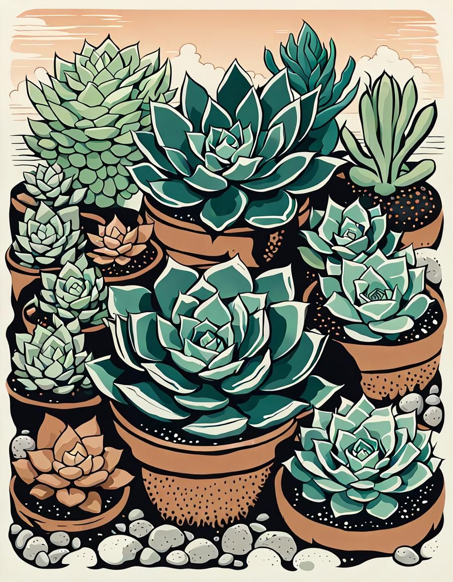 Floralpunk Succulent Design with Deep Roots