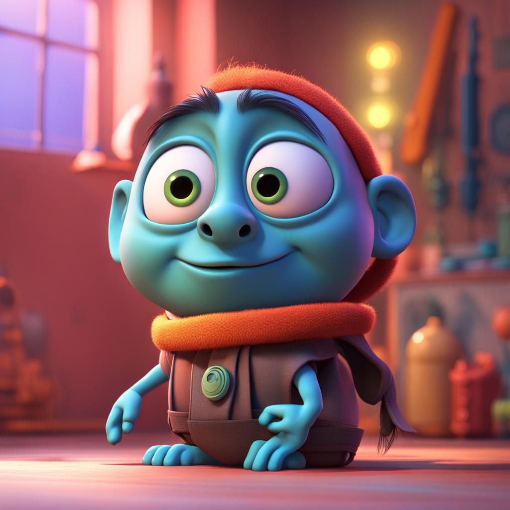 Adorable Hamster: 3D Digital Art in Pixar Style