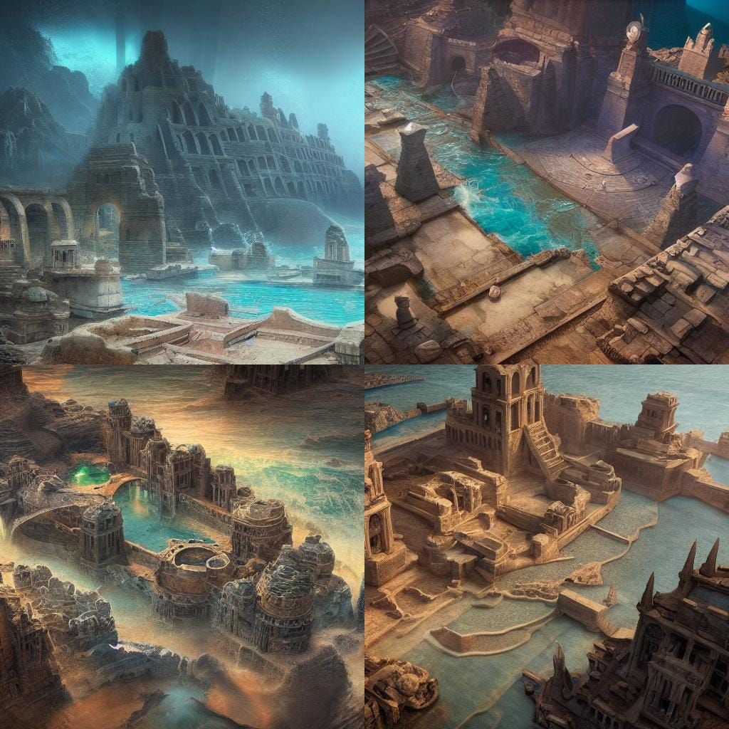 Atlantis Sinking: Detailed Matte Painting in Unreal Engine