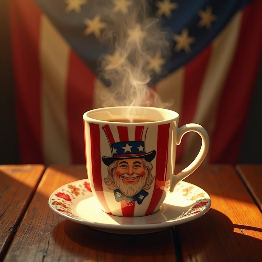 Cozy American Diner Scene with Uncle Sam