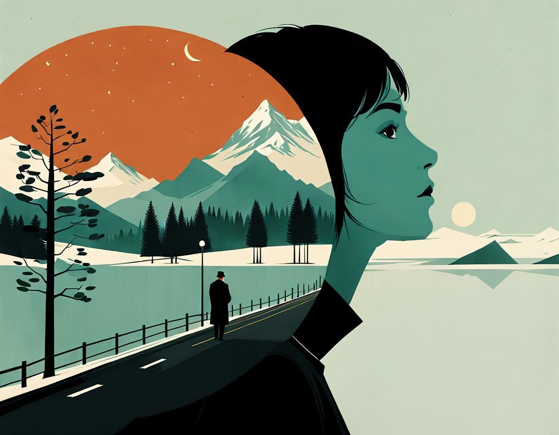 Minimalist Abstract Art in Graphic Style