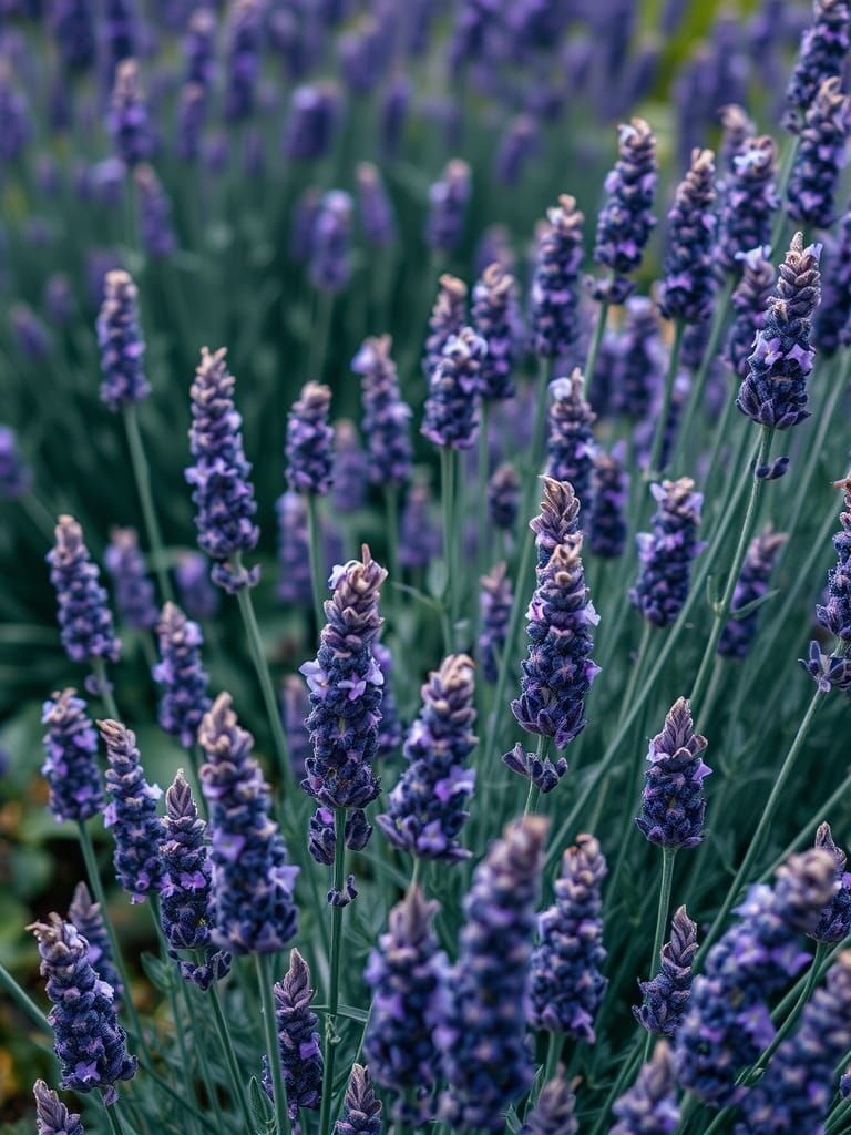 Lavender Blooms in Vibrant, Hyperrealistic Beauty