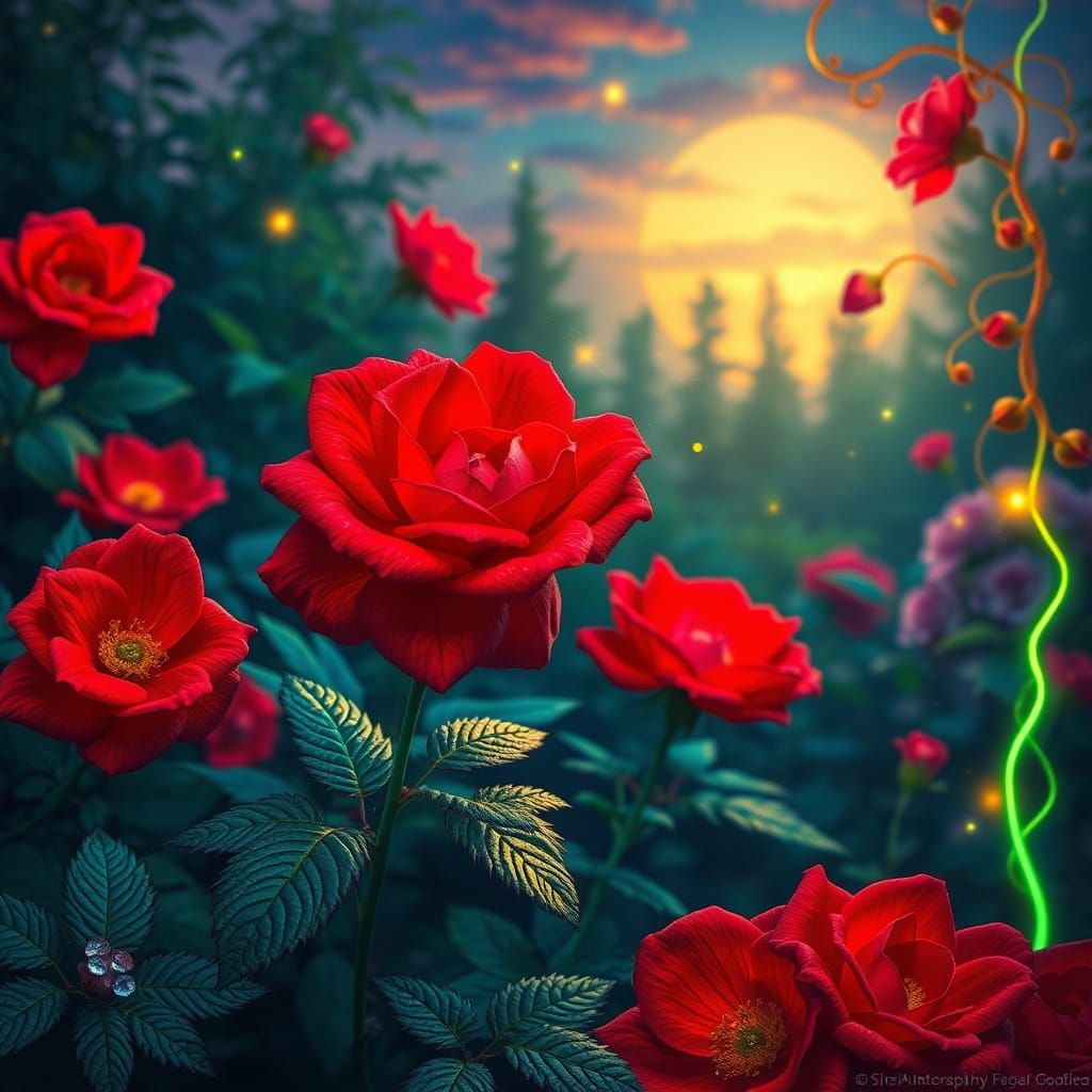Surreal Portland Garden Ablaze with Knock Out Roses