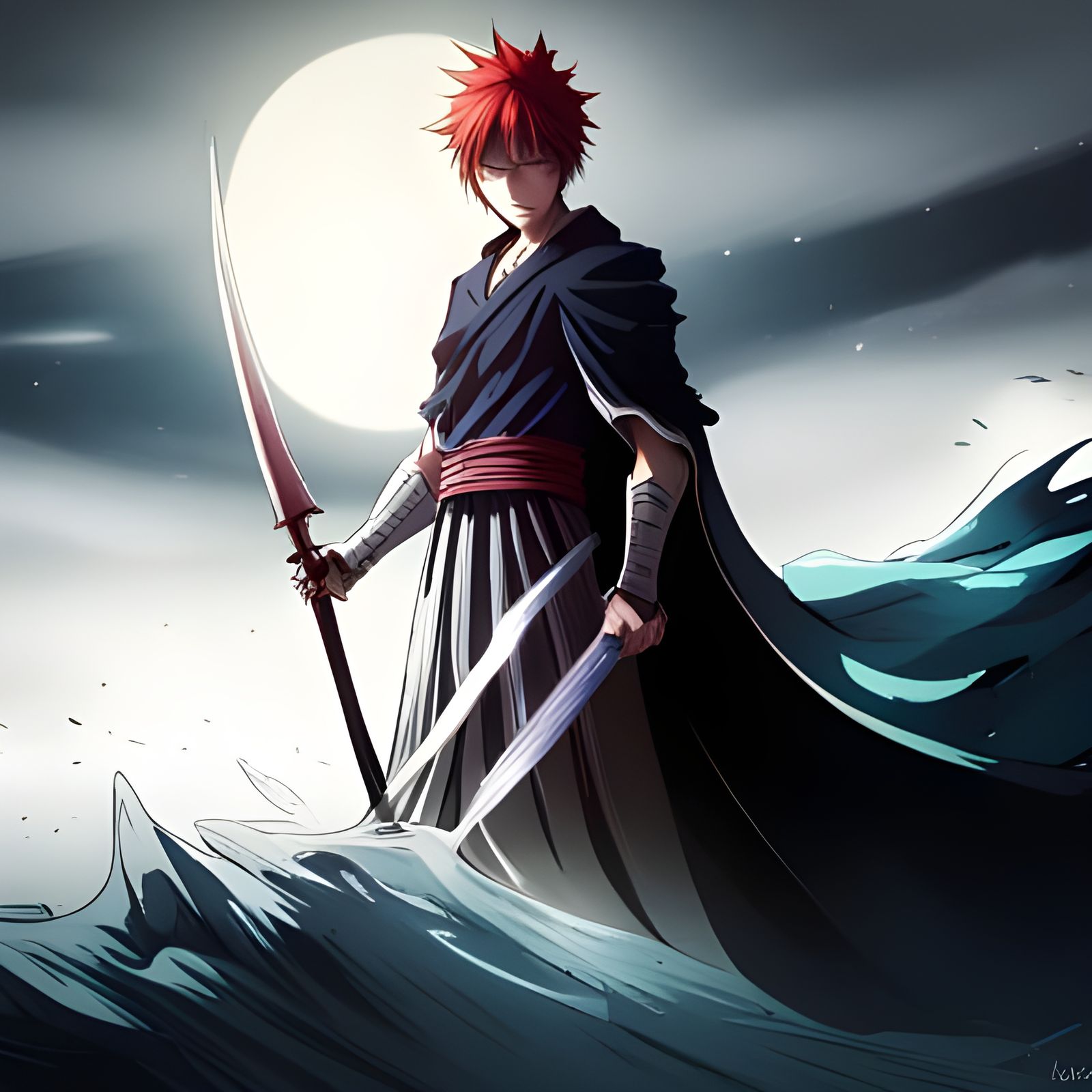 Bankai Ichigo Concept Art in 8k Resolution