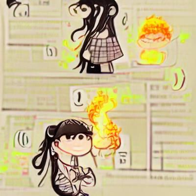 Komi Can't Communicate Ablaze: Anime Style Portrait