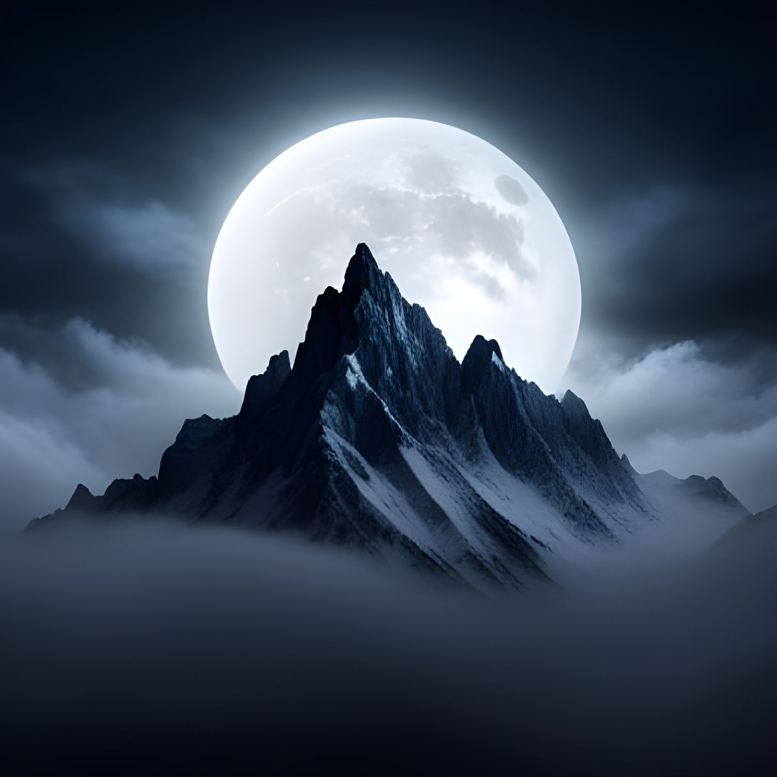 Spooky Horror Mountain at Night in 4K