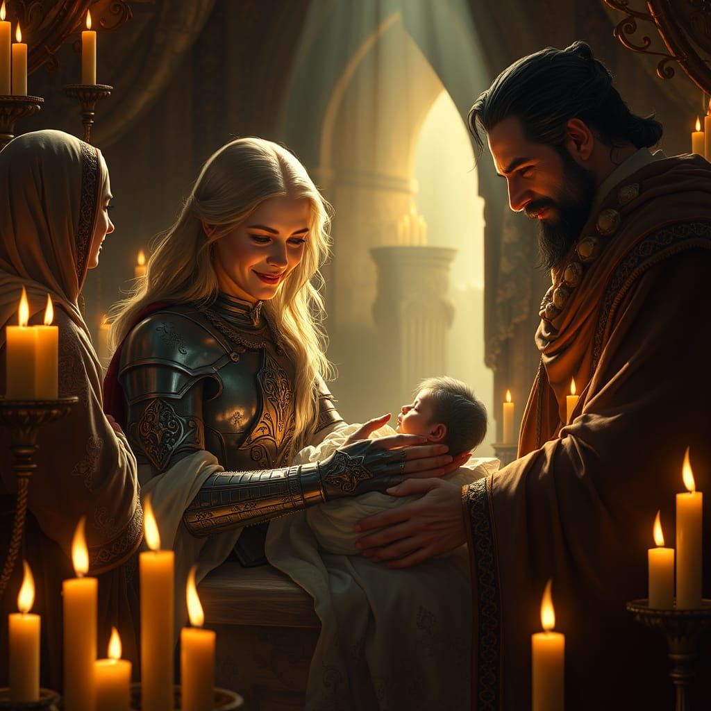 Radiant Knight Gives Birth: A Digital Matte Painting
