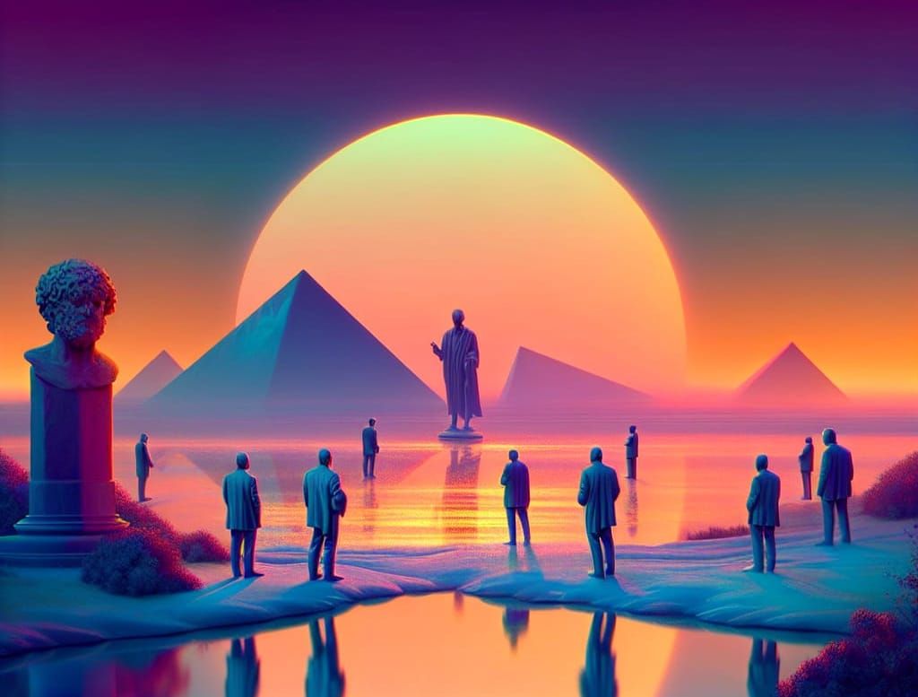 Surreal Soft Sculpture in Sunset Light