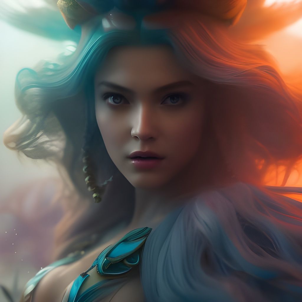 Gorgeous Mermaid Portrait in Hyperdetailed Fantasy Art