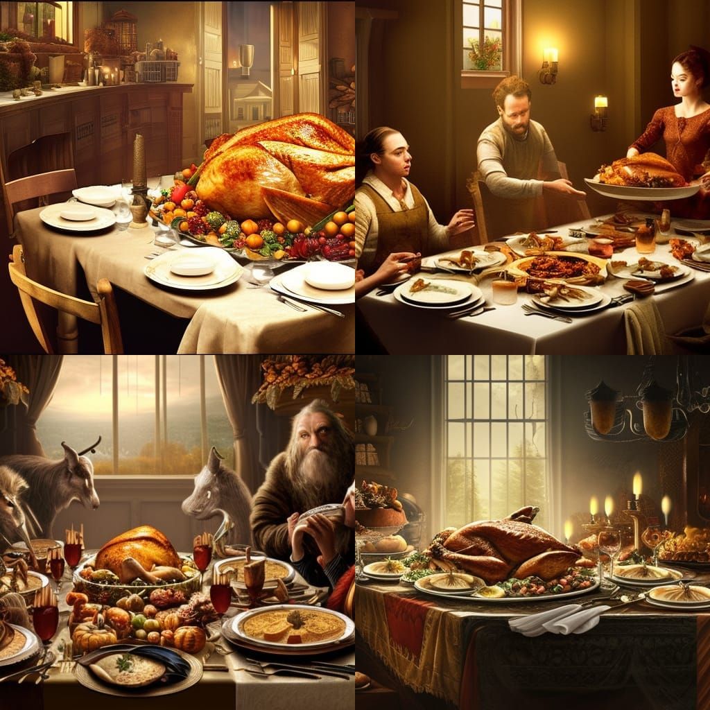 Epic Thanksgiving Feast: Digital Matte Painting