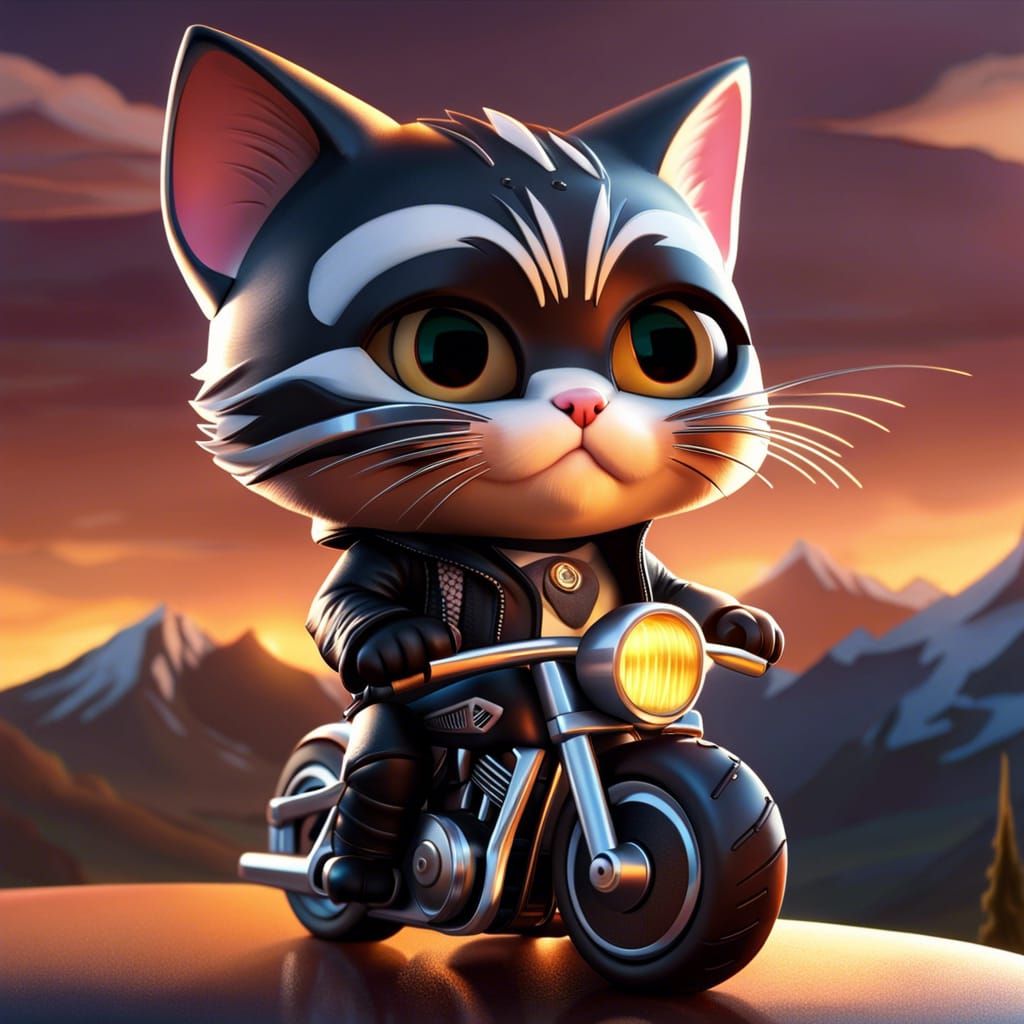Cutest Cat on a Motorcycle