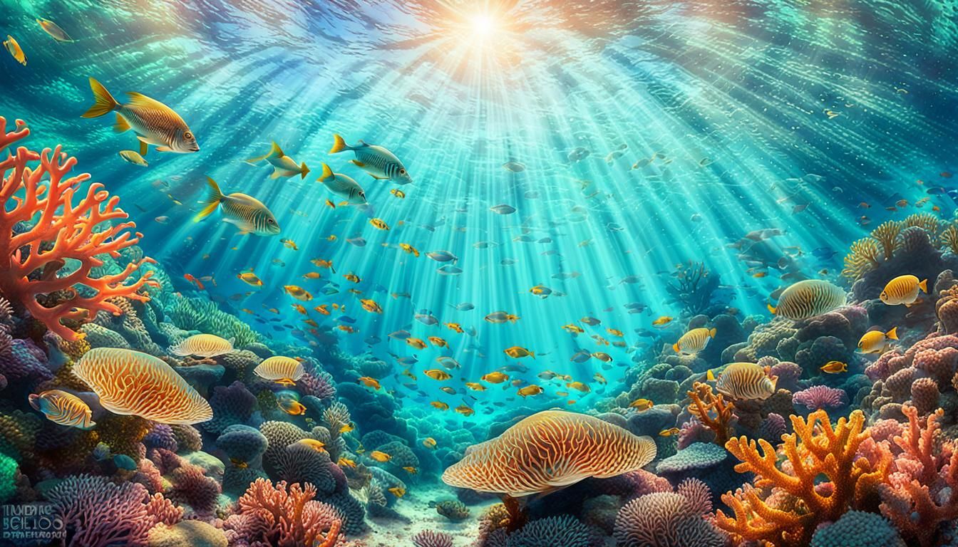 Coral Reef Fish Dance: Impressionistic Underwater Art