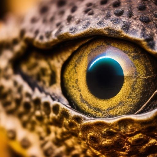 Dinosaur Eye Close-Up: Professional Macro Photograph