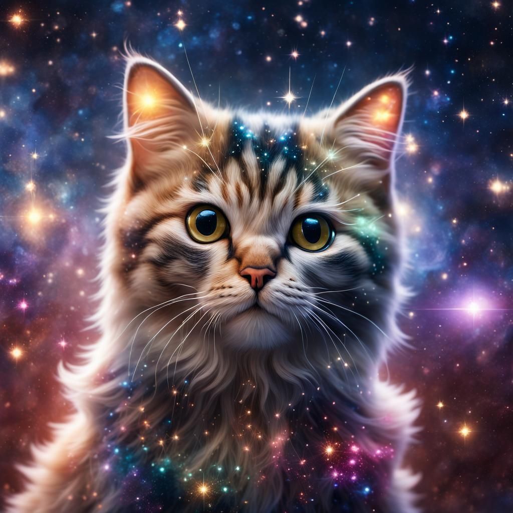 Cosmic Cat: A Galaxy of Stars and Glitter
