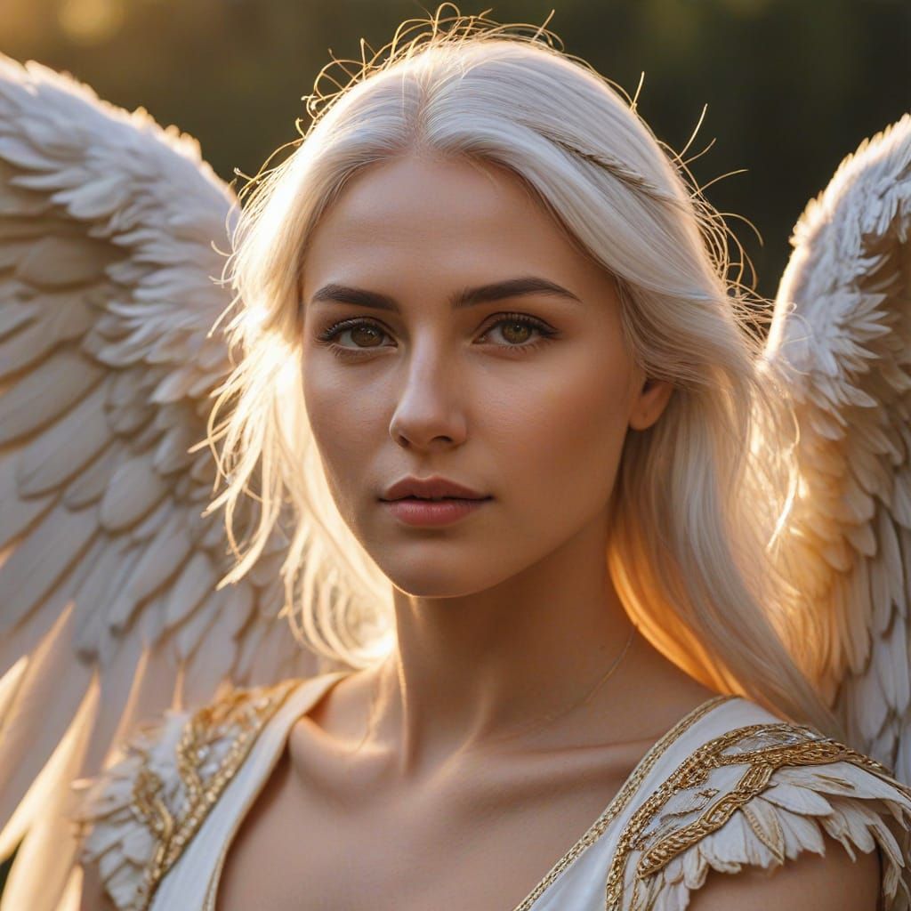 Biblically Accurate Angelic Portrait in Cinematic Film Still