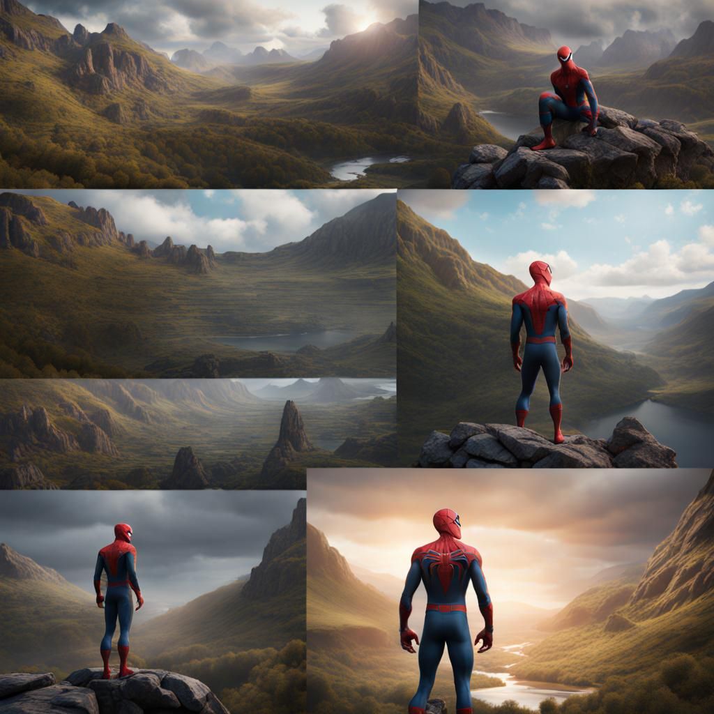 Scottish Spider-Man: Detailed Matte Painting