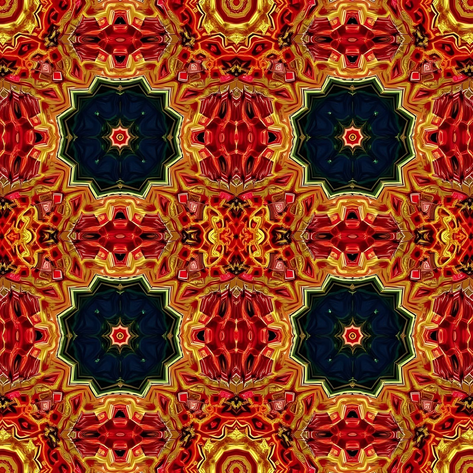 Interlocking Dragon Scales in Vibrant Patterns