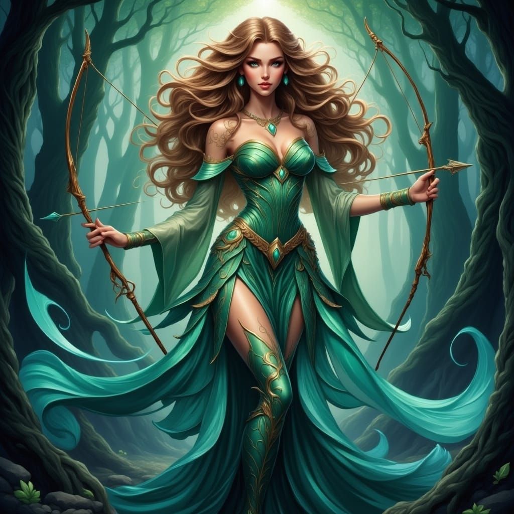 Elegant Feyre Embodies Determination in Resplendent Gown