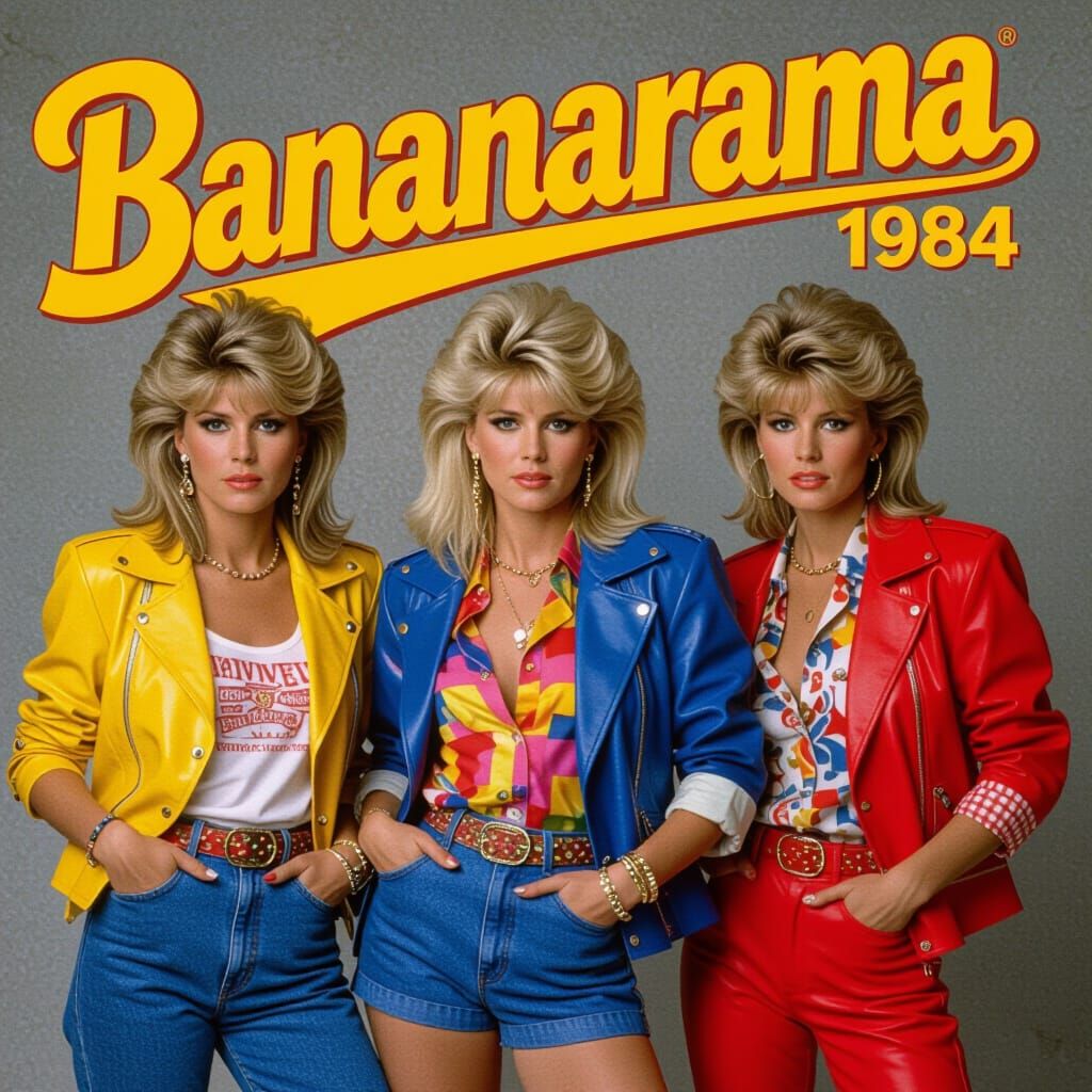 Bananarama Album Cover: 1984 Pop Group in 80s Fashion