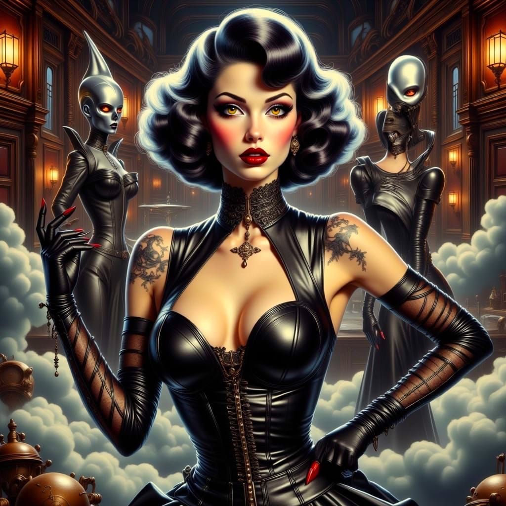 Elegant Alien Goddess Exudes Sinister Power