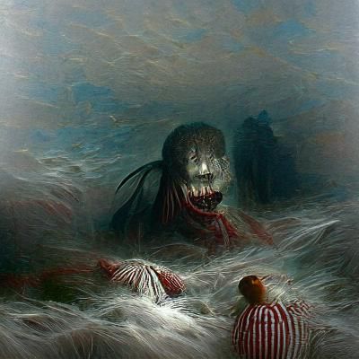 Gothic Horror Scene in Doré Style